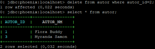 HBase - Criando e persistindo valores via Phoenix 5